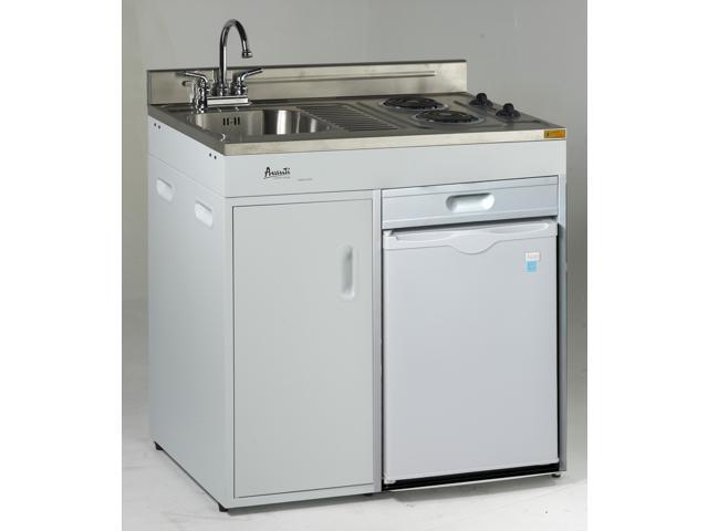 Avanti Ck3616 36 Complete Compact Kitchen With Refrigerator White Avanti Ck3616 36