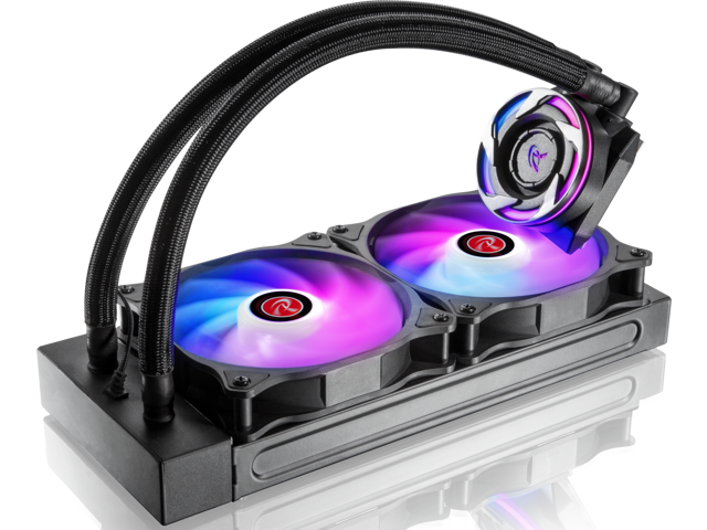 RAIJINTEK EOS 240 RBW AIO Water CPU Cooler, with 12025 Addressable RGB PWM fans, Addressable RGB tank,  ARGB Y-cable, compatible with INTEL & AMD morden socket CPU
