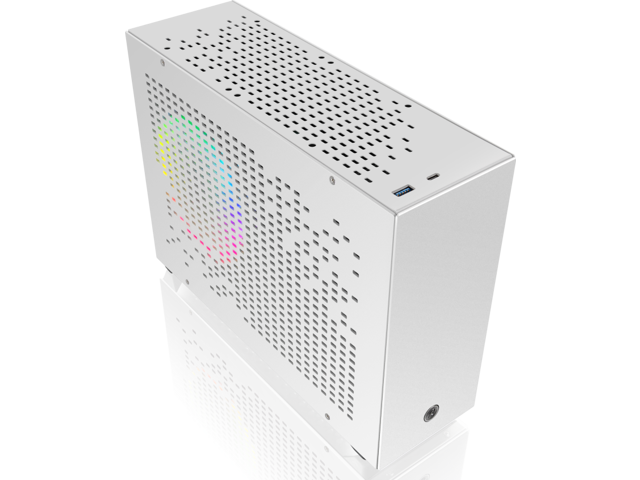 RAIJINTEK OPHION 7L WHITE, super small 7 liter volume, for Mini-ITX M/B, amazing compatibility of max. 3pcs 9225 fans, 2 on top, 1 at bottom., tool-free for easy installation, SFX PSU compatibility