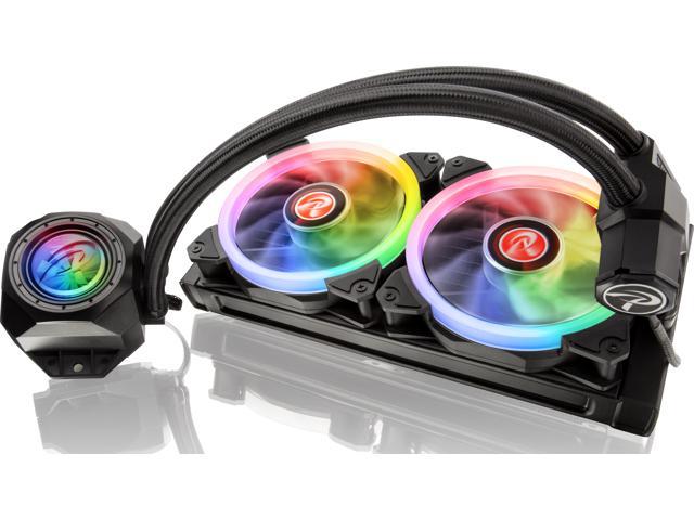 RAIJINTEK ORCUS 240 AIO Liquid/Water CPU Cooler, with RGB fans and tank, 8-port Control hub and Remote controller