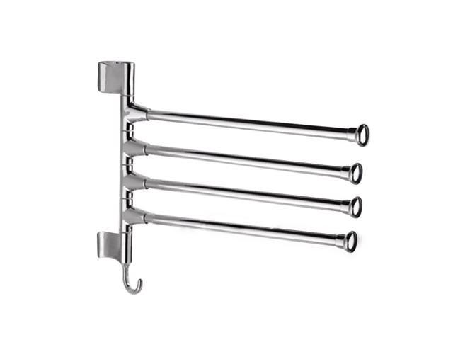 THZY Wall-Mounted Swing 4-Arm Kitchen Towel Rack,Stainless ...