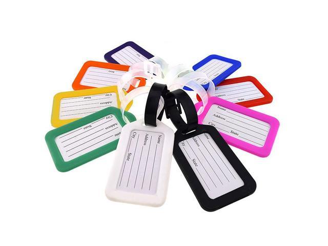 plastic luggage labels