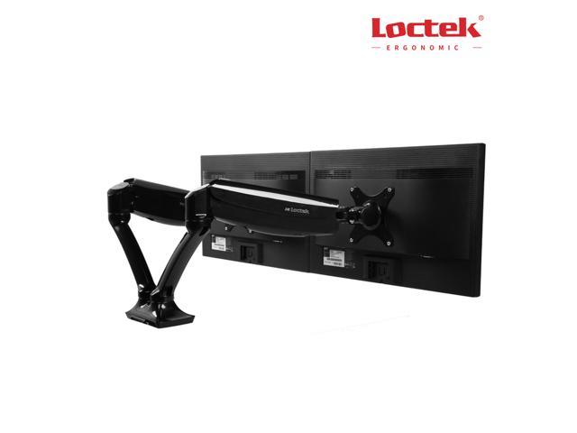 Loctek Heavier-duty Bearing up to 22lbs for each LCD Monitor Desk Mount Heavy Duty Fully Adjustable with Gas Spring Technology Fits 2 /Two Screens up to 27" D5DH