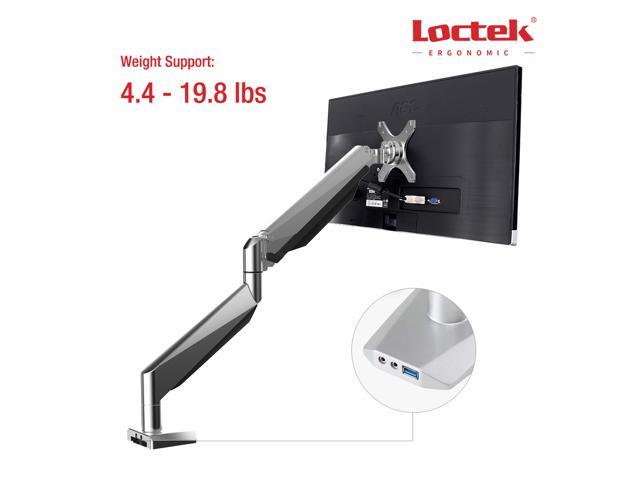 Loctek D7A Full Motion heavy duty swivel Lcd Arm gas spring VESA Monitor mount Arm Height Adjustable Desk Mounts for 10"-27" Computer Monitor