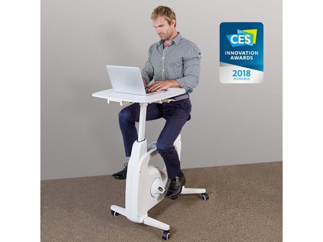 standing desk with bike