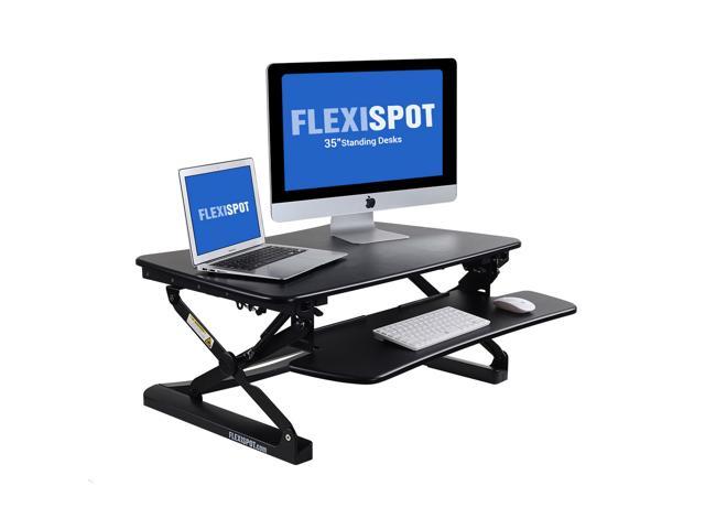 Adjustable Height Stand Up Computer Platform 36 Wide Black