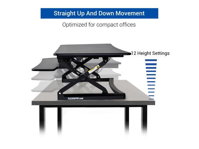 Flexispot M3b Adjustable Standing Desk 47 Wide Plat Stand Up Riser With Retractable Keyboard Tray L Size