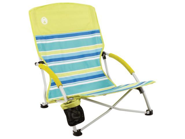 Coleman Utopia Breeze Beach Low Sling Camping Chair w/ Cup Holder ...