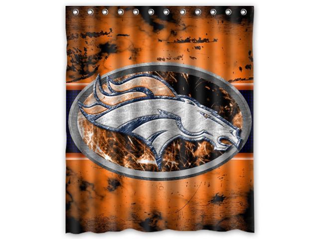 Denver Broncos 03 Pattern Polyester Fabric Shower Curtain