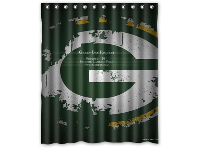 Green Bay Packers 03 Pattern Polyester Fabric Shower Curtain 60