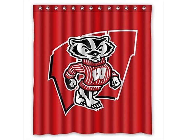 Wisconsin Badgers Theme Bath Shower Curtain 66 X 72 Newegg Com