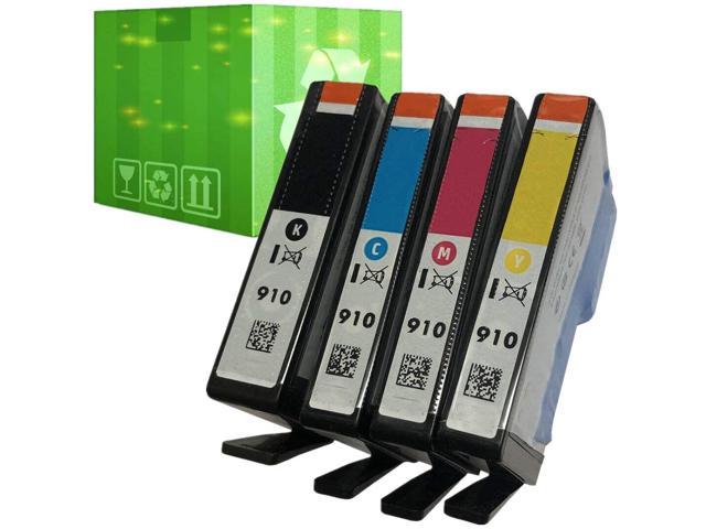 J2ink Ink Cartridge Replacement For Hp 910 Black And Hp 910 Tri Color Total 4 Pack Ink Cartridge 3yl61an 3yl58an 3yl59an 3yl60an Officejet 8035 8028 8025 8022 80 Newegg Com