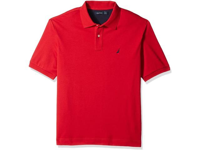 Nautica Mens Classic Fit Short Sleeve Dual Tipped Collar Polo Shirt Polo Shirt