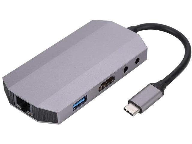 Zopsc 4-in-1 USB C Hub USB 3.0 Splitter Docking Station 4-Port Multipurpose Laptop Accessory for Expansion Black 