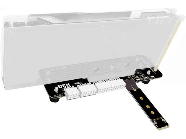 50CM,R43SG ADT-Link M.2 Key M NVMe External Graphics Card Stand Bracket with PCIe3.0 x4 Riser Cable 25cm 50cm 32Gbs for ITX STX NUC VEGA64 GTX1080ti 