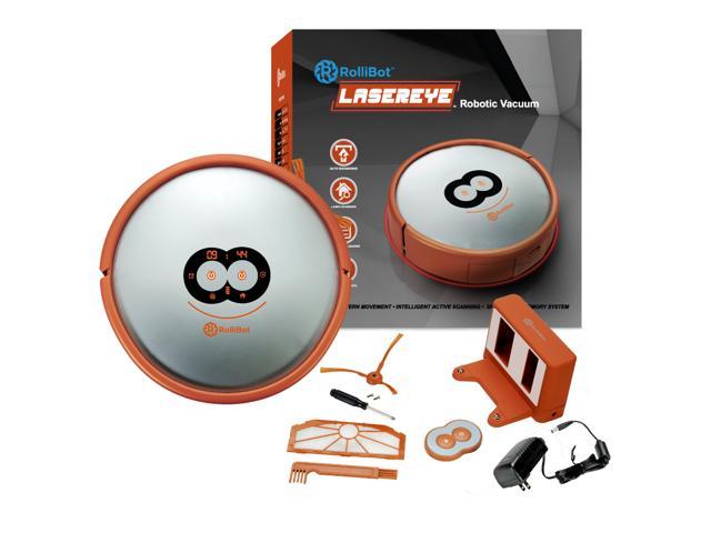 Top Ranked 3D Laser Mapping ROLLIBOT LASEREYE Robot Vacuum: 100% Clean  Floors, Cliff & Object Detection, 2D Map w/ App - Orange