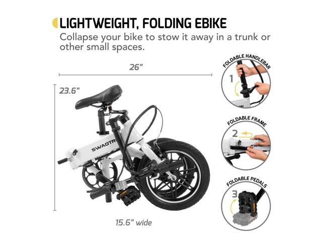 swagtron swagcycle eb pro lightweight folding electric bike