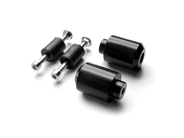 Krator Black Bar Ends GSXR Logo Hand Grips Handlebar Caps For Suzuki SV1000S 2003-2006
