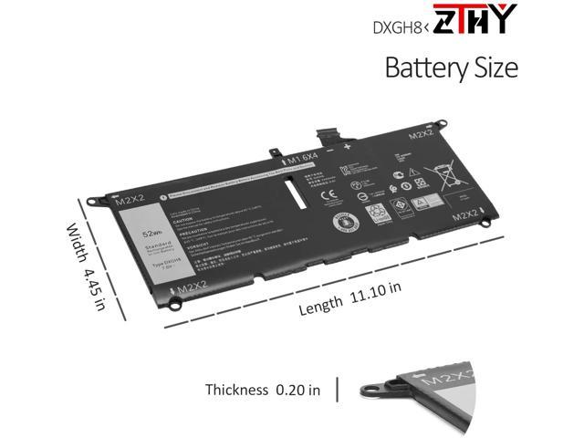 Zthy 52wh Dxgh8 Laptop Battery Replacement For Dell Xps 13 9370 2018