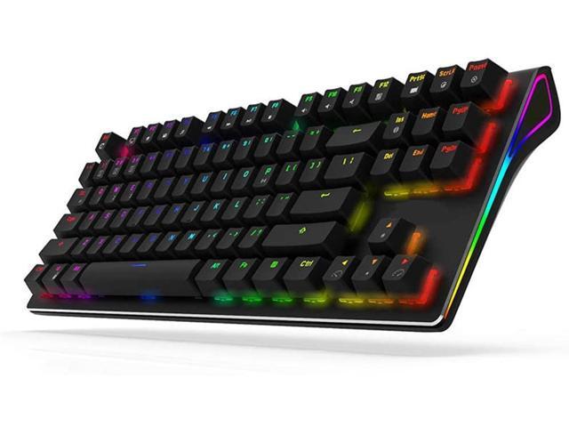 Jeterndy Mechanical Keyboard Bluetooth Wired Dual Mode 60/% Golden//Ice Blue Backlit Mechanical Gaming Keyboard Black White Mechanical Gaming Keyboard Color : White, Size : Brown Switch