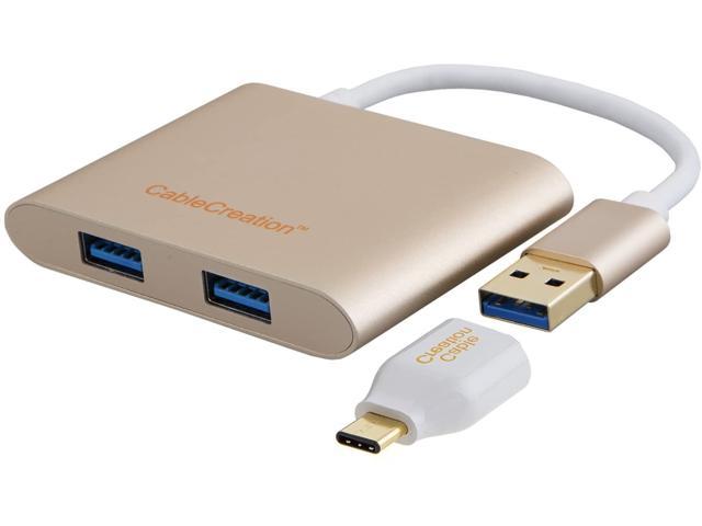 TF 3*USB 3.0 pour Macbook Pro Mac Adaptateur Cache USB-C 5 En 1 Port Carte SD 