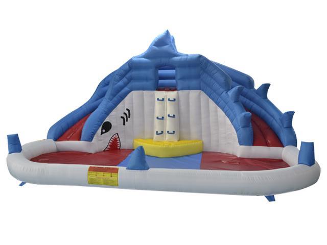 blow up shark water slide