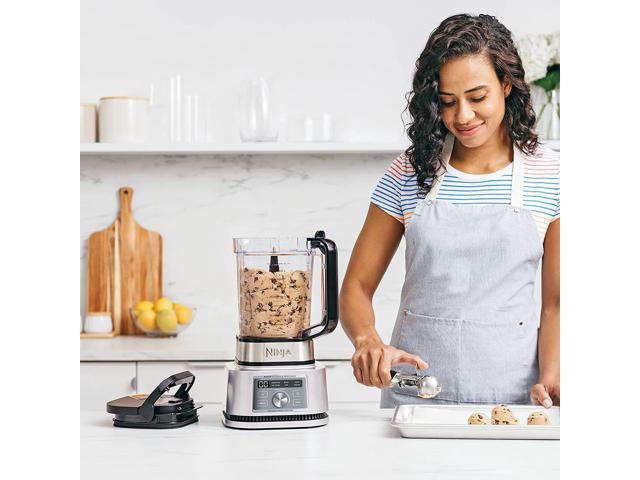 Ninja Foodi SS201 Power Blender & Processor. 3-in-1 Crushing Blender, Dough  Mixer, and Food Processor 1400WP smartTORQUE 6 Auto-iQ Presets