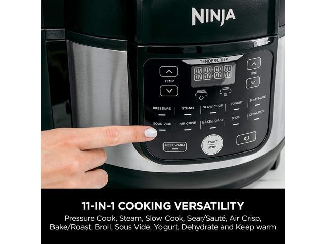 Restored Ninja FD302 Foodi 11-in-1 Pro 6.5 Qt. Pressure Cooker & Air Fryer  (Silver-Black) (Refurbished)