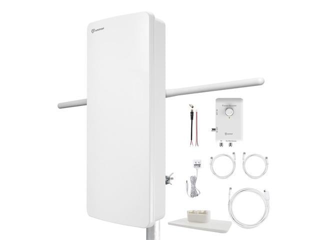 Photo 1 of ANTOP Outdoor/Indoor HDTV Antenna, "Big Boy" Series AT-400BV, Smartpass Amplifier, 85 Miles Range, UHF/VHF Range Enhanced, Support 4K 1080p
