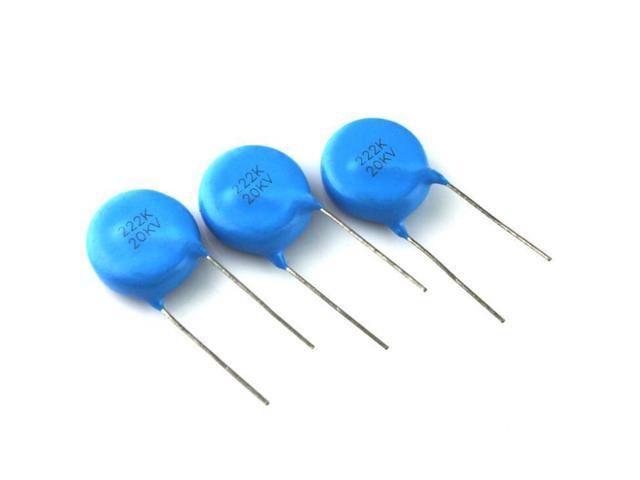 10pcs High Voltage Ceramic Disc Capacitors 222k 2.2nF 15KV 15000V