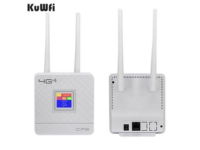 KuWfi CPE902 4G LTE wireless CPE Router Cat 4 With SIM Card Slot Dual  external antennas
