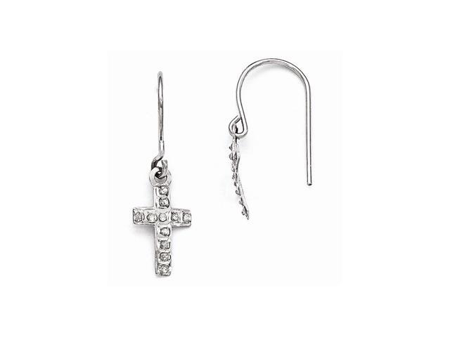 14k White Gold Diamond Fascination Cross Earrings Newegg 14k White Gold Diamond Fascination Cross Earrings Newegg