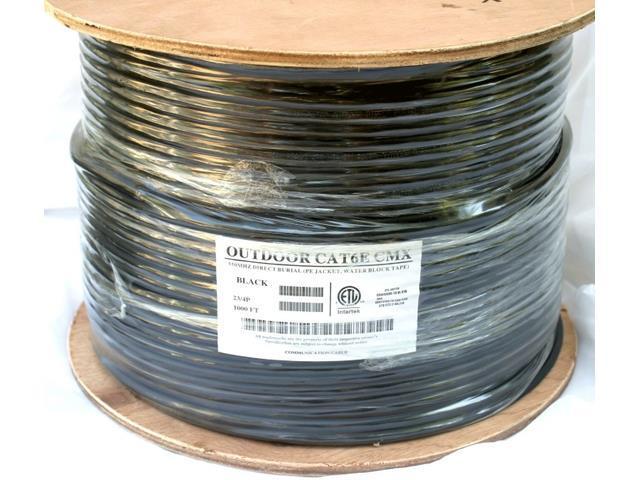 250'FT CAT6'e OUTDOOR UNDERGROUND BURIAL CABLE WIRE WATERPROOF UV THICK 23-AWG 