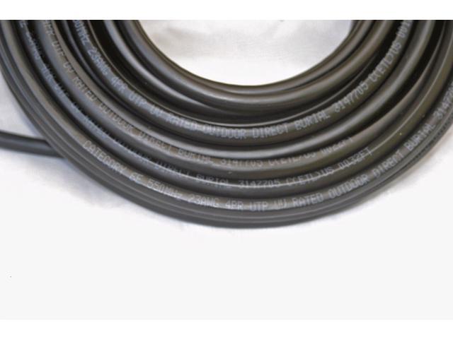 125/'Ft Cat5e Gel Filled UV Outdoor Direct Burial Flood Cable Network Ethernet