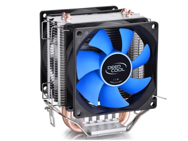 Deep Cool Frozen-Ice Mini CPU Cooler 80mm Dual Cooling Fan with Heatpipes Heatsink - Intel Socket LGA1150/LGA775, AMD FM2/FM1/AM3+/AM3/AM2+/AM2