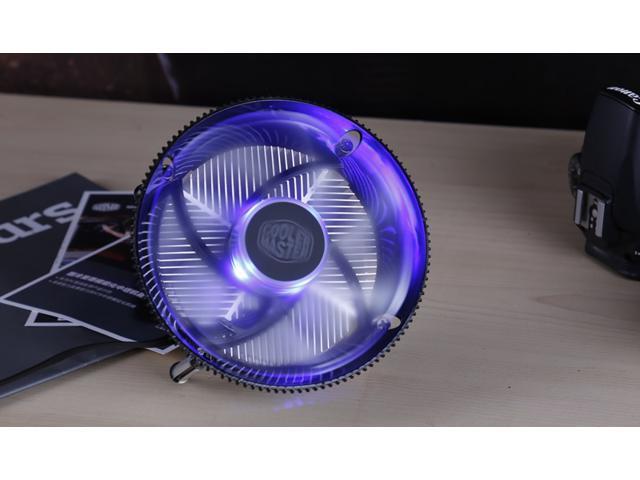 Cooler Master i70C Copper Core CPU Cooler 12cm LED Blue Light Quiet Cooling Fan for Intel 1156 1155 1151 1150 CPU Radiator 120mm PC Fan.