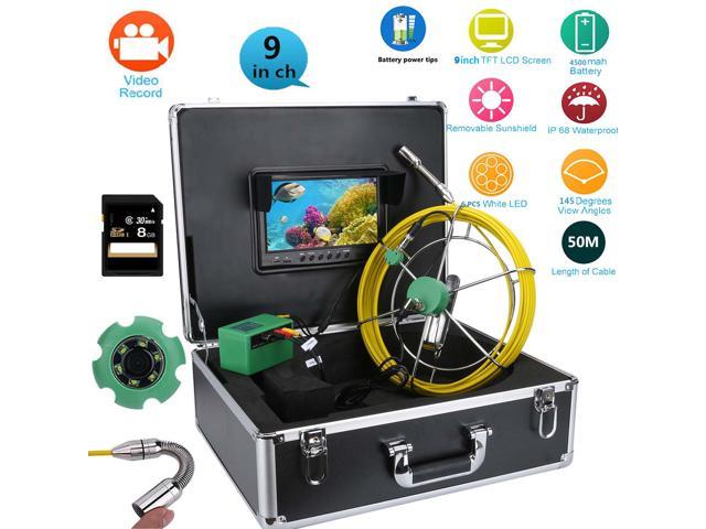 7" LCD 50M Sewer Waterproof Camera Pipe Pipeline Drain Inspection System 