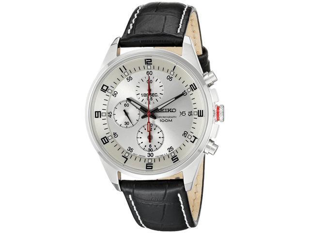 Seiko SNDC87P2 Quartz Chronograph Tachymeter Silver Tone Dial