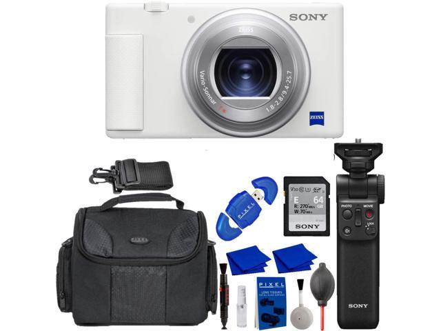 Sony ZV-1 Digital Camera Bundle with Water Resistant Gadget Bag, Monopod, 32GB Memory Card, Card Reader + More (USA Authorized) | Point & Shoot Camera for Content Creators, Vlogging and YouTube