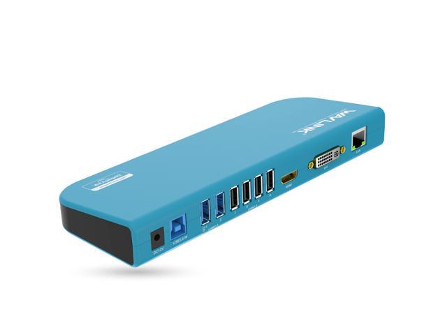 Wavlink USB 3.0 Universal 2K Mini Docking for Tablets/Notebooks,Dual Video HDMI/VGA with Gigabit Ethernet,USB 3.0 Port,SD/TF Card Reader,HDMI up to 2560x1440 and VGA 1920x1200,for Windows,Mac
