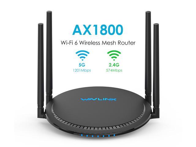 Wavlink AX1800 Wi-Fi 6 Router Dual Band Gigabit Wireless Router, 802.11ax, Easy Mesh WiFi Support, QoS and Parental Control, 4 Gigabit LAN ports, USB 3.0, MU-MIMO, OFDMA, IPV6, VPN, Beamforming