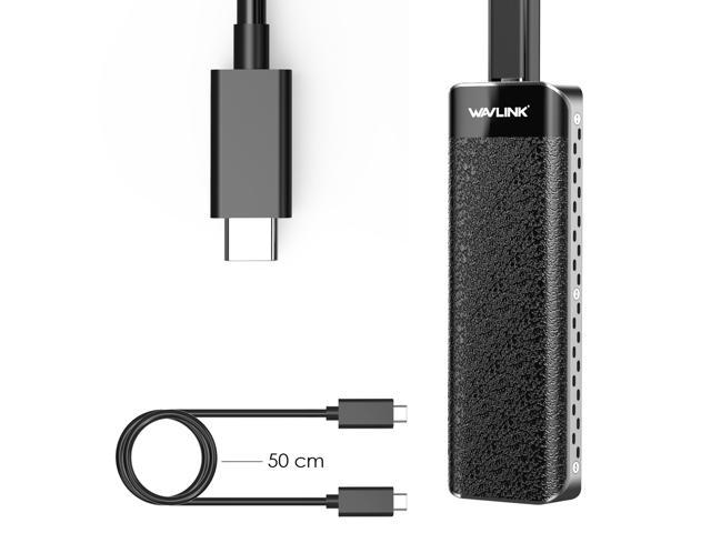 Wavlink WL-UTE02 Type-C Thunderbolt 3 to NVMe SSD Enclosure, Thunderbolt 3 NVME External SSD, Heat Sink Integrated, 0.5m Thunderbolt 3 Pigtail Cable, Thunderbolt 3 Super Speed, Plug and Play