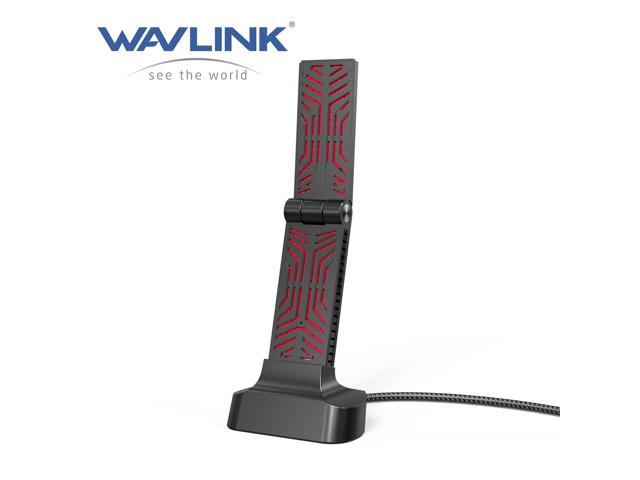 Wavlink USB 3.0 WiFi 6 Adapter AX1800 Dual Band 2.4GHz/ 5GHz WiFi 6 Card 802.11ax Network Card High Gain Antenna WiFi Adapter For PC Desktop Laptop Windows 11/10/7, Mini Travel Size WiFi dongle
