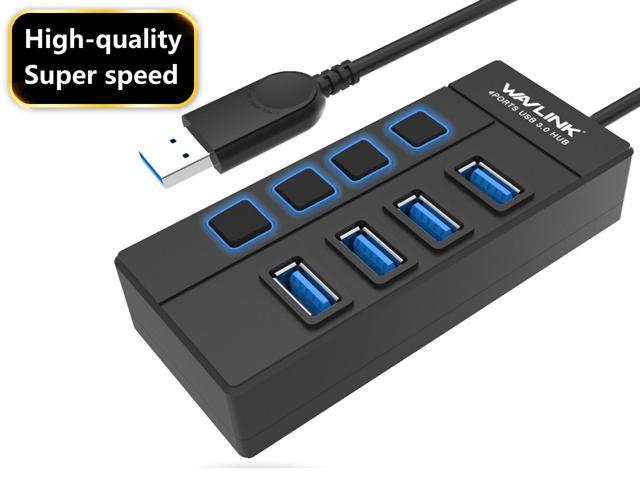 Wavlink Usb 3 0 4 Port Hub Splitte With Individual On Off Switches