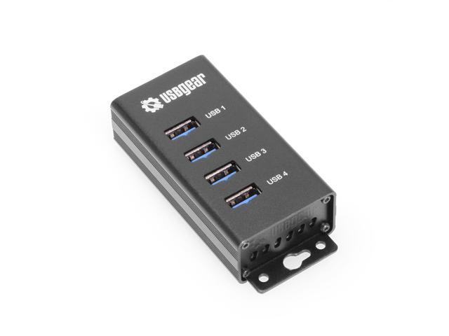 USBGear 4-Port USB 3.2 Gen 1 Mountable Charging and Data Hub