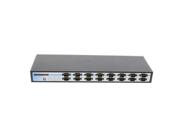 SerialGear 16 Port Rack Mountable RS-232 USB-to-Serial Adapter with Built in Power Supply
