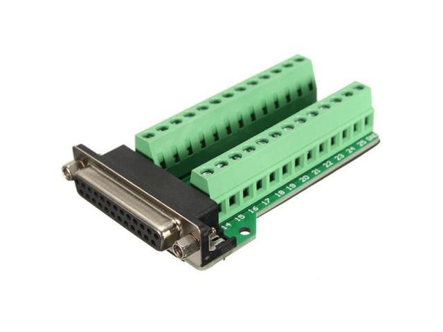 DB25 25 pins Female Adapter RS-232 Port Interface Breakout Board Connector