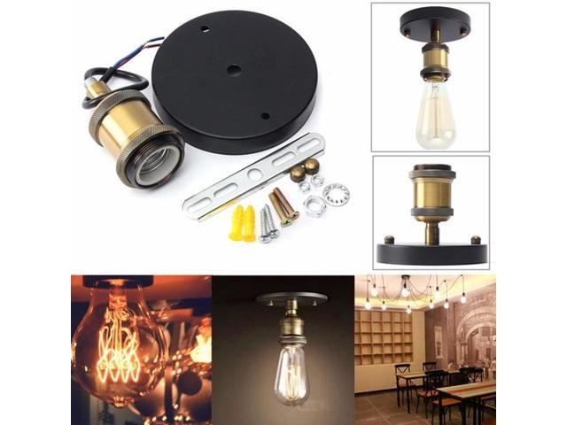 E27 Vintage Retro Industry Edison Ceiling Rose Light Holder For