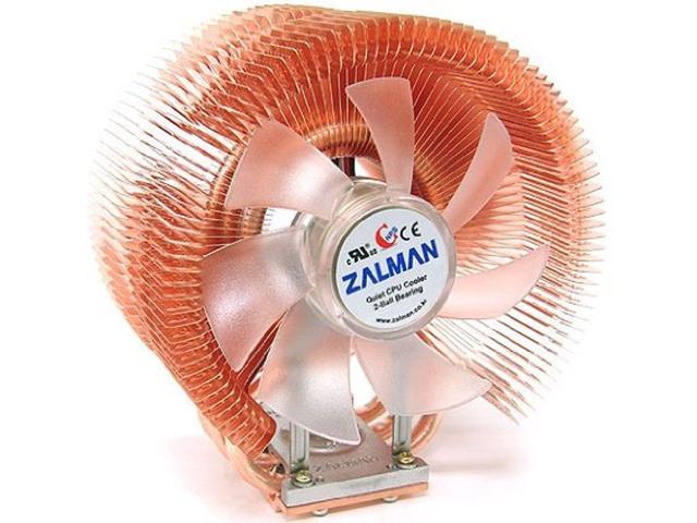 Zalman Pure Copper CPU Cooler with 92mm Blue LED Fan, CPU Air Cooling Fan High Performance, 1350-2600RPM, Patented Figure-8 Heat Pipe, 3-Pin Connector w/ Fan Mate Speed Controller (CNPS9500A-LED)