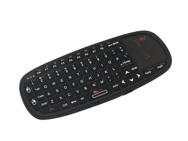Mini i10 2.4G Air Mouse Wireless Keyboard with Touchpad Black